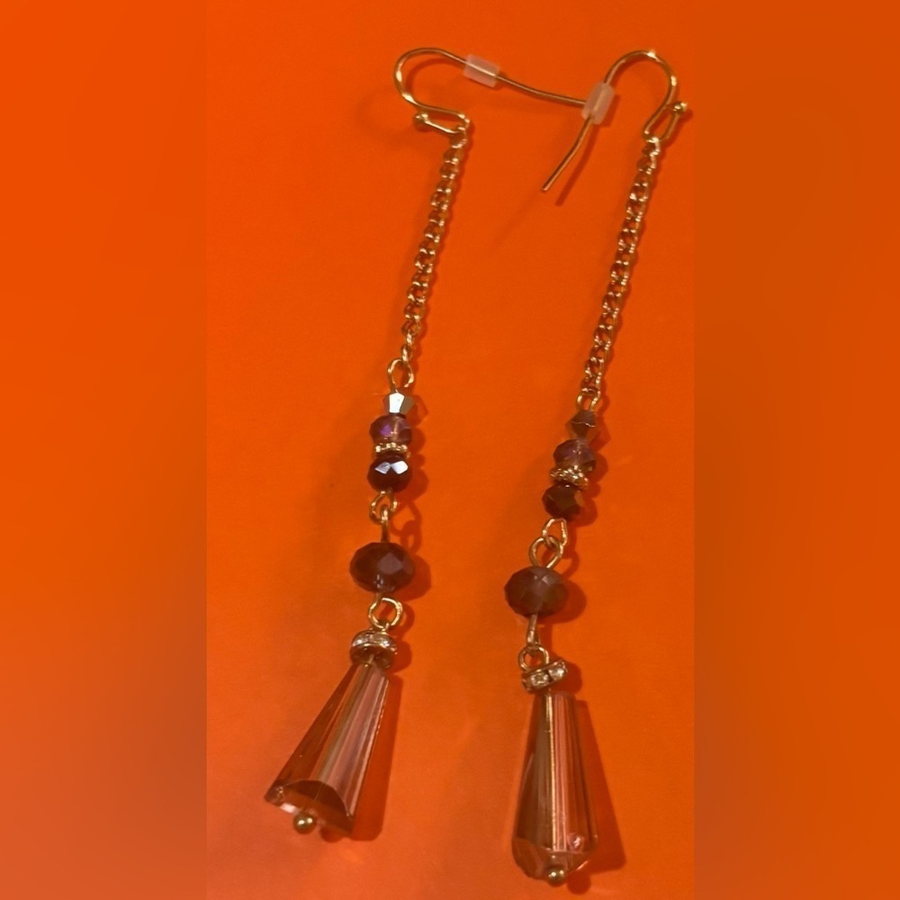 Fashion jewelry stainless steel Swarovski crystal teardrop earrings